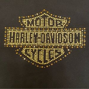 Harley-Davidson Long sleeve T-shirt with Gold studded Logo from Madrid, Spain